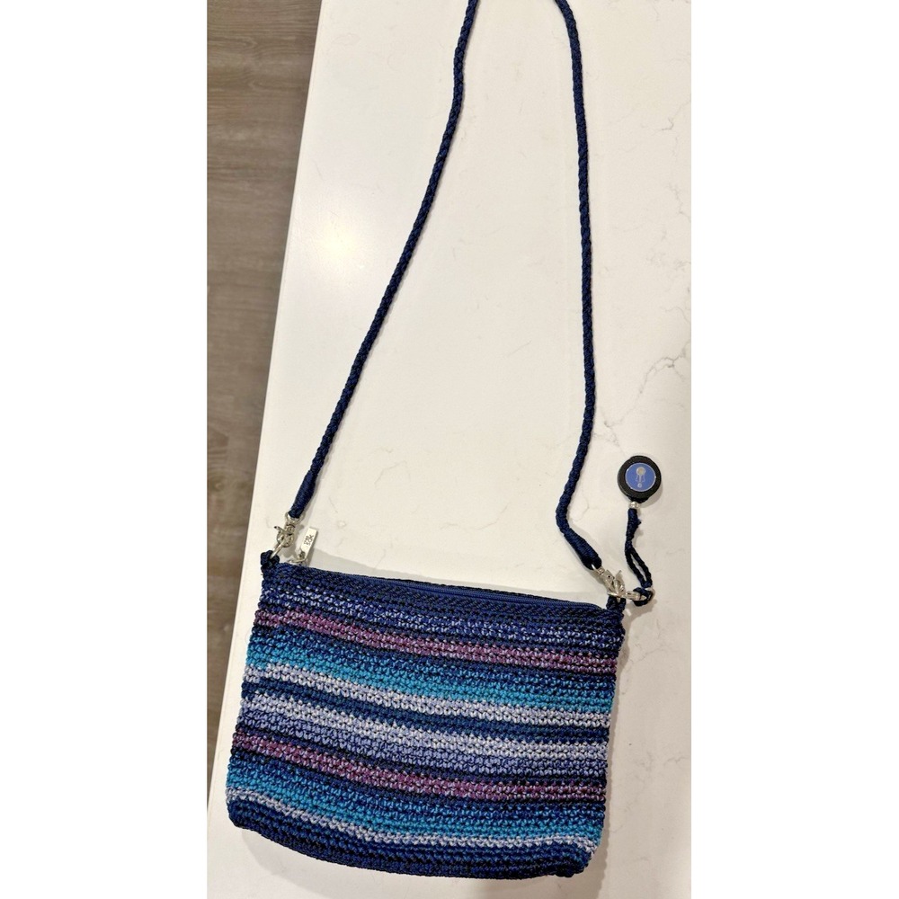The Sak Casual Classics 3 In 1 Demi Crochet Lapis Stripe Crossbody/Shoulder Bag